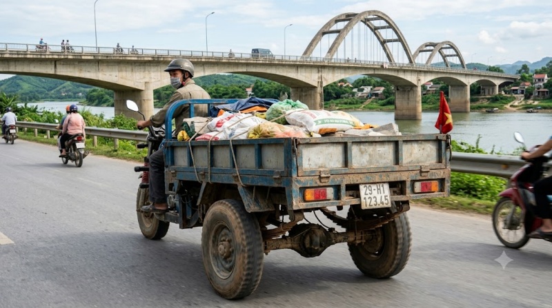 cầu sau xe 3 bánh