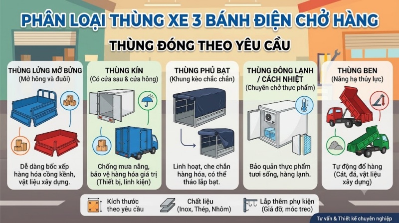 thùng xe đóng theo yêu cầu